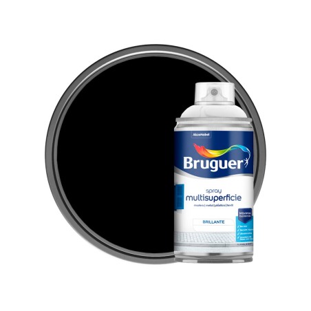 Spray Esmalte Acrílico Bruguer Negro