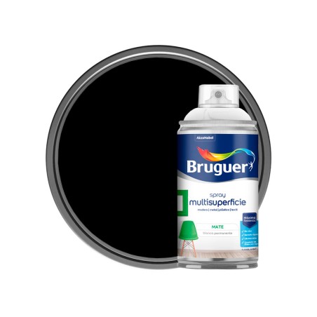 Spray Esmalte Acrílico Bruguer Negro