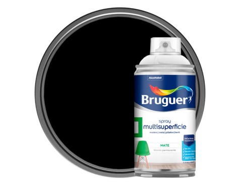 Spray Esmalte Acrílico Bruguer Negro