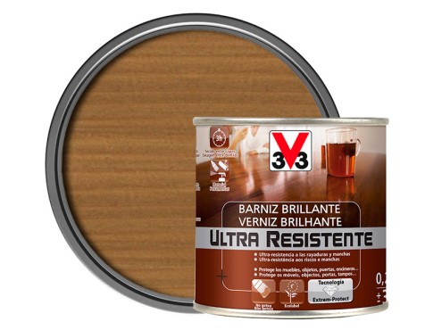 Vernís A L'aigua Per Fusta v33 Roure Fosc