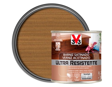 Vernís A L'aigua Per Fusta v33 Roure Fosc