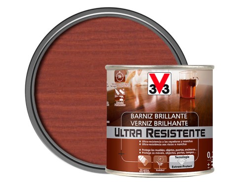 Barniz Al Agua Para Madera v33 Caoba