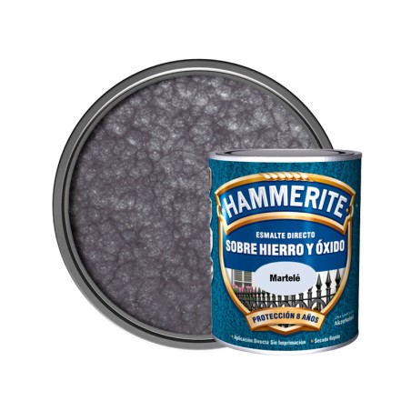 Esmalte Metálico Hammerite® Martelé Gris Plata