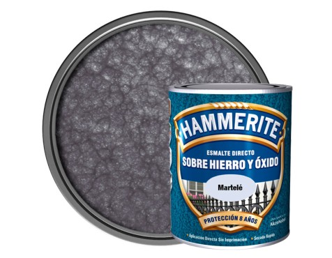 Esmalte Metálico Hammerite® Martelé Gris Plata