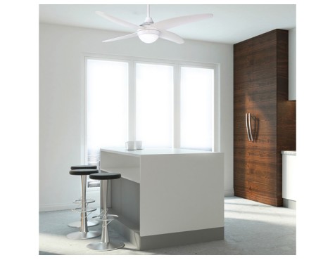 Ventilador De Techo Con Luz Blanco Anke