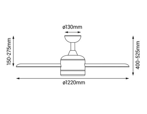 Ventilador De Techo Con Luz Blanco Anke