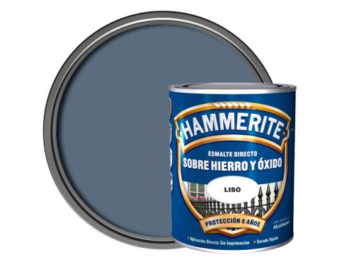 Esmalte Metálico Hammerite® Liso Gris Plata