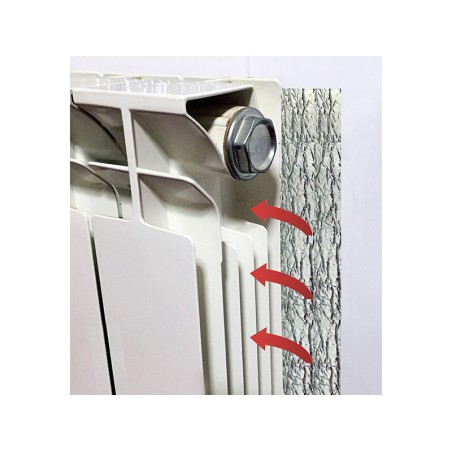 Panel Reflectante Radiador Plata