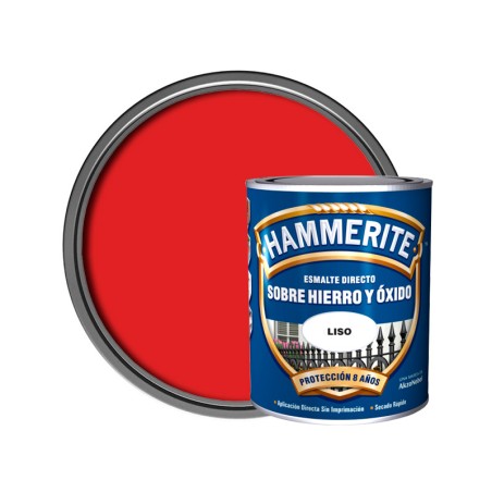 Esmalte Metálico Hammerite® Liso Rojo