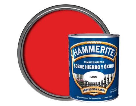 Esmalte Metálico Hammerite® Liso Rojo