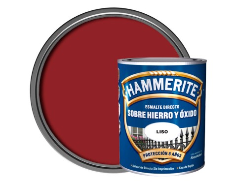 Esmalte Metálico Hammerite® Liso Rojo Carruajes