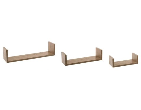 Joc 3 Prestatges Paret Forma U Roure Natural