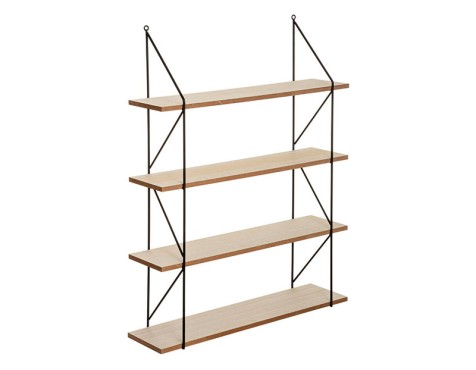 Estantería De Pared Iris Metal Y Mdf
