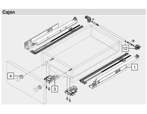 Juego Guías Tandem Blumotion 560H3500B