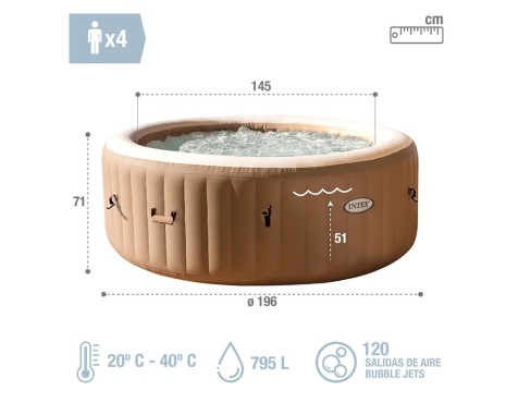 Spa Inflable Purespa Beix