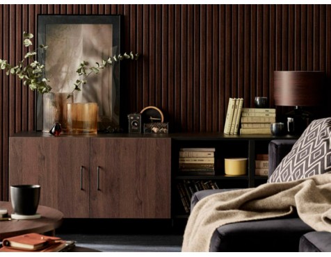 Revestimiento Pvc Lamas Linerio M-Line Chocolate