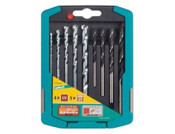 Juego 9 Brocas Combinadas Madera Y Piedra
