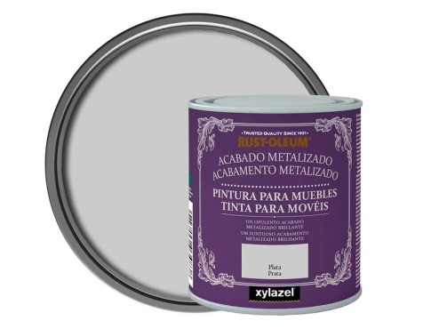 Pintura Al Guix Per A Mobles Metal·Litzat Plata