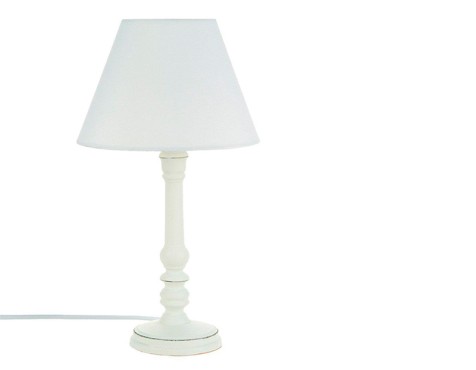 Llum De Taula Fusta Blanc