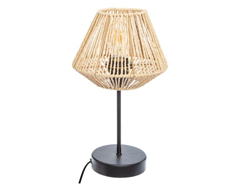  Lámpara De Mesa Jily Natural Hierro Y Papel