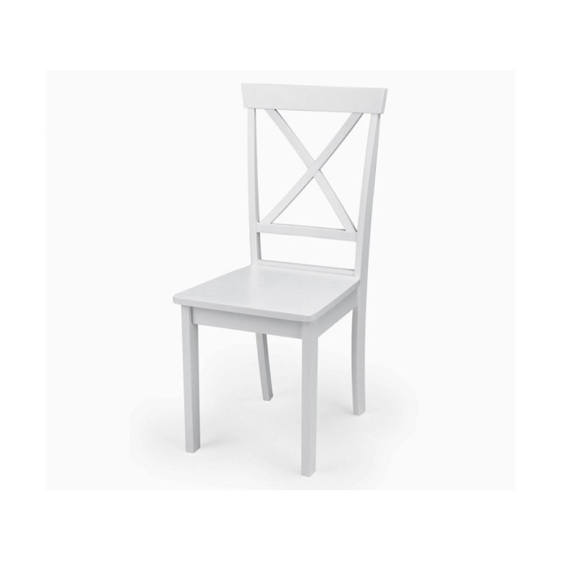 Pack2 sillas comedor lisa madera blanca 425x940x510 mm