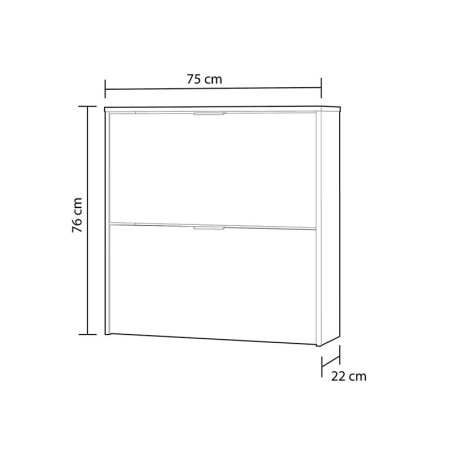 Mueble Zapatero 2 Trampones Blanco