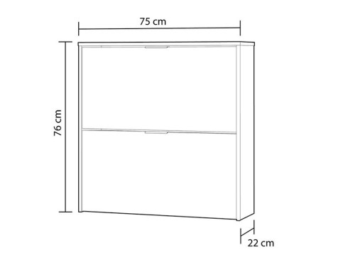 Mueble Zapatero 2 Trampones Blanco