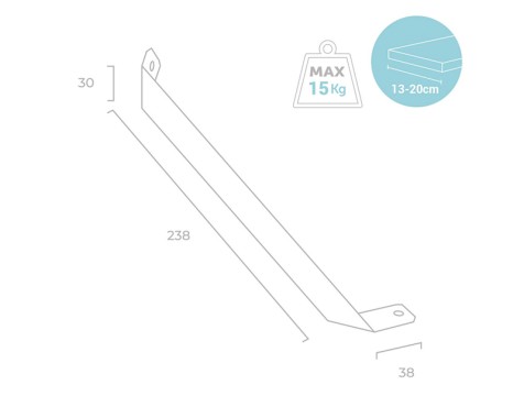 Escuadra Estante Estilo Blanca