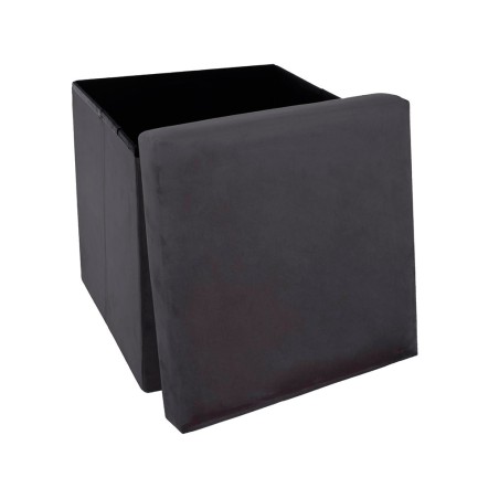Puf Almacenaje Plegable Gris Oscuro