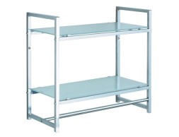 Prestatgeria Tovalloler Bany Metall Cromat I Vidre