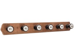 Colgador Pared Asher 6 Ganchos Madera Y Cerámica