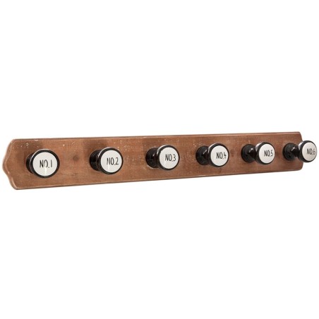 Colgador Pared Asher 6 Ganchos Madera Y Cerámica