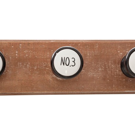 Colgador Pared Asher 6 Ganchos Madera Y Cerámica