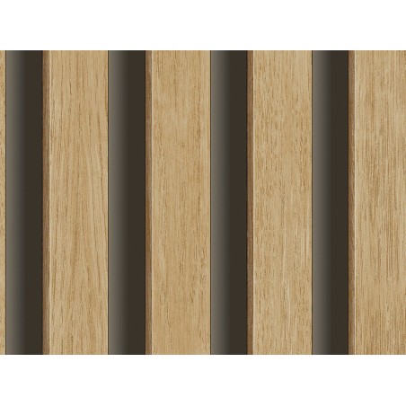 Papel Pintado Listones Madera Marrón