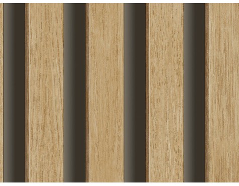 Papel Pintado Listones Madera Marrón