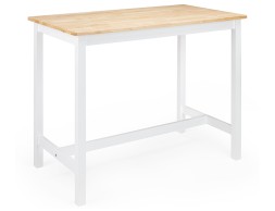 Mesa Cocina Alta De Madera Roble/Blanca