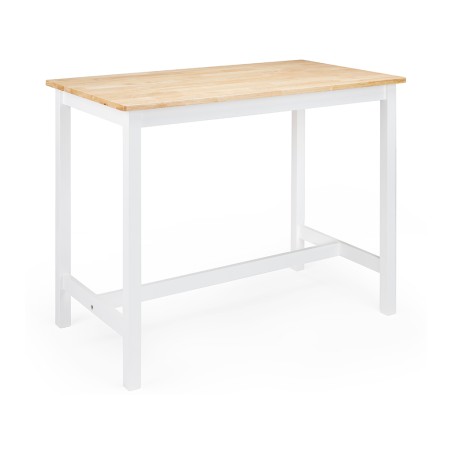 Mesa Cocina Alta De Madera Roble/Blanca