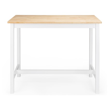 Mesa Cocina Alta De Madera Roble/Blanca