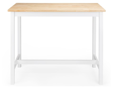 Mesa Cocina Alta De Madera Roble/Blanca