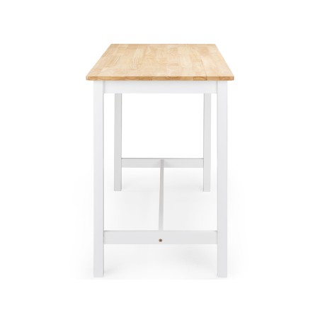 Mesa Cocina Alta De Madera Roble/Blanca