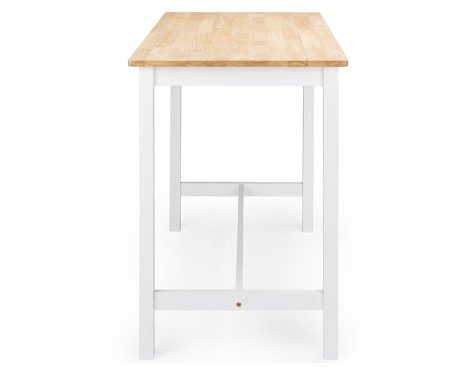 Mesa Cocina Alta De Madera Roble/Blanca