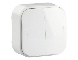 Interruptor Commutador Doble Legrand Forix Blanc