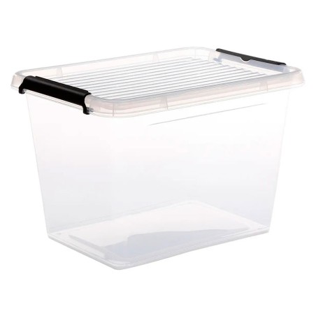 Caja De Plástico Transparente Clip N Box 19lt