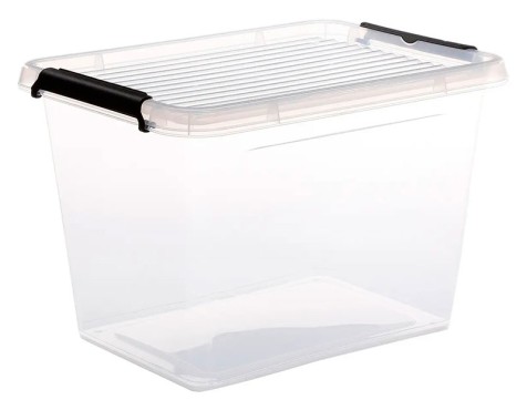 Caja De Plástico Transparente Clip N Box 19lt