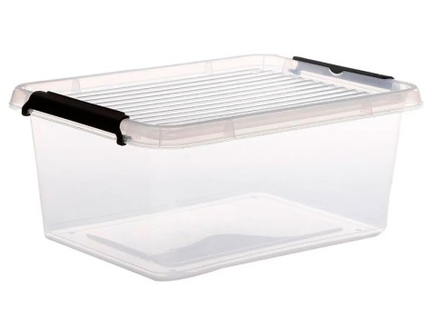 Caja De Plástico Transparente Clip N Box 12,5lt