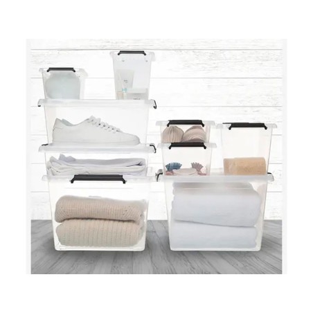 Caja De Plástico Transparente Clip N Box 12,5lt