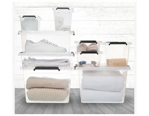 Caja De Plástico Transparente Clip N Box 12,5lt