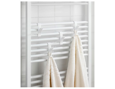 Perchero Baño Blanco (2un)