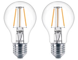 Bombilla Led Estándar Filamento Philips Cálida 2un