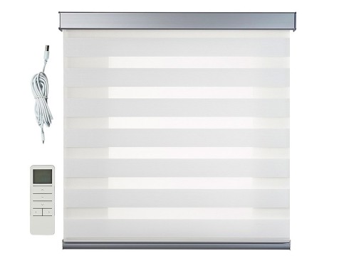 Estor Motoritzat Square Platinum Nit&Dia Blanc
